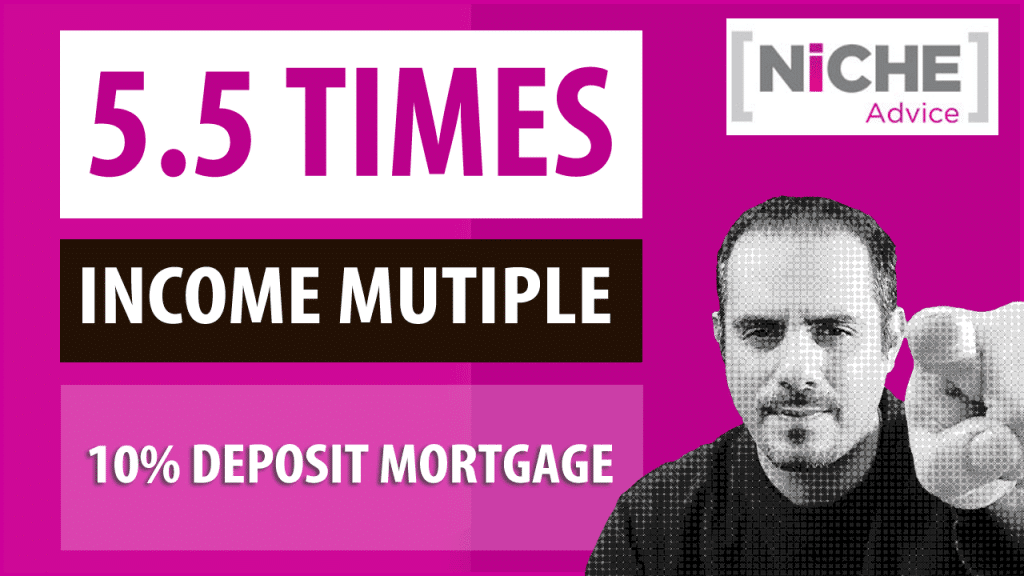 5.5 times income Professional Mortgage for purchases with 10% deposit